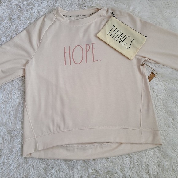 Rae Dunn Hope Gallery Oversized Sweatshirt And Pouch Set NWT M - Picture 13 of 14